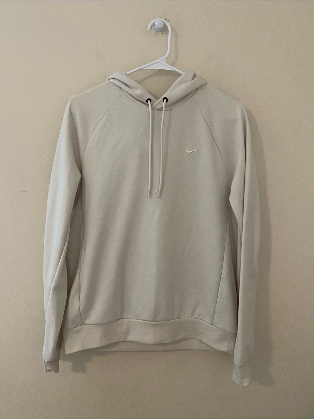 Nike Dri-Fit  Cream Pullover Hoodie with zipper pockets